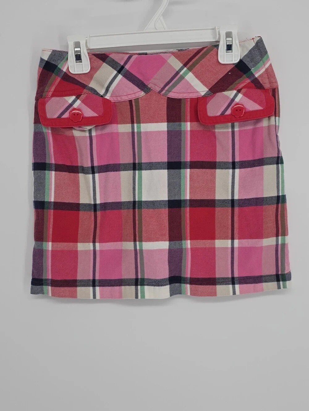 Girls Gymboree Multi Color Plaid Skirt Size 10 Built-in Shorts